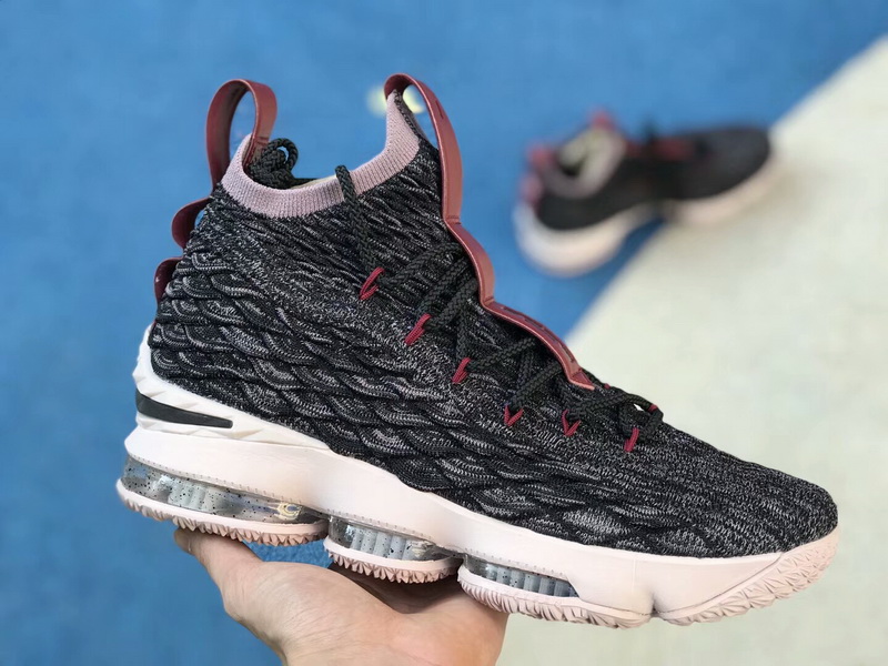 Authentic Nike LeBron 15 Black-Black-Taupe Grey